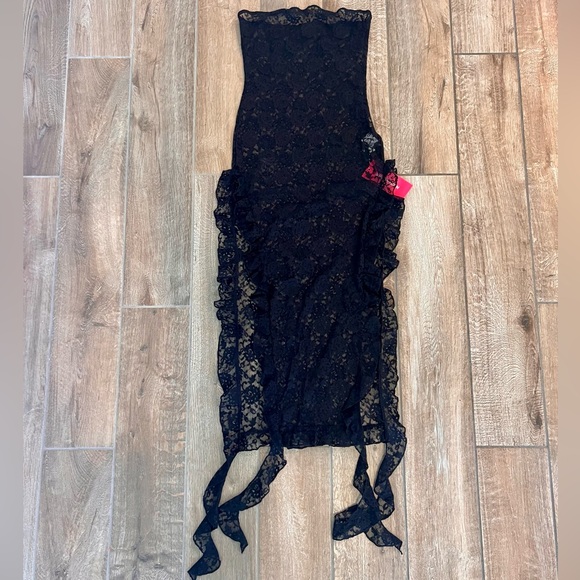 NEW WITH TAG LACE TUBE DRESS FRINGE - Picture 2 of 6